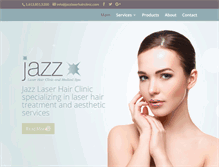 Tablet Screenshot of jazzlaserhairclinic.com